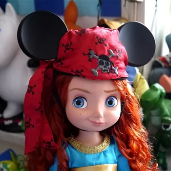 Disney Karību jūras Pirāti Mickey Auss Izšuvumi Mini Cepure Rotaļlietas Lelle Rotājumi