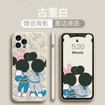Disney Mickey Minnie Telefonu Gadījumos Apple IPhone XS Max 11 Pro Max 12 Pro Max 12 Mini TPU Tālrunis Atpakaļ Sedz Cute Karikatūra Čaulas
