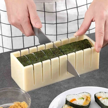 DIY 3/10pcs Suši Maker Rīsu Pelējuma Augstas Kvalitātes Japāņu Rīsu Bumbu Kūka Roll Pelējuma Daudzfunkcionāls Pelējuma Pieņemšanas Suši Rīki