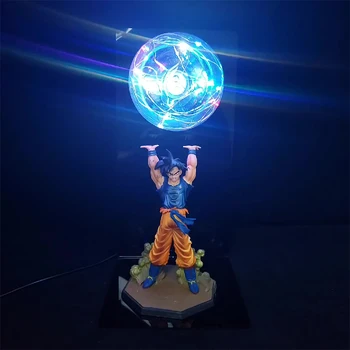 Dragon Ball Z Ultra Instinkts Son Goku Darbības Rādītāji DIY Lukturis Attēls DBZ Spēku Bumbas LED Guļamistaba Dekoratīvās Rotaļlietas Kolekcionējamus