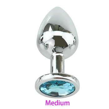 Dzimums Veikals Sudraba Multi-krāsu Ddiamonds 3 Izmēri Metāla Anālais Plug Nerūsējošā Tērauda Anālais Plug Pieaugušo Masturbācija Produktiem.