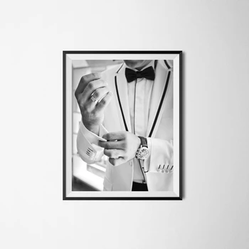Džentlmenis Spiegu Filmu 007 Plakātu Mākslas Audekla Apgleznošana , Modes Vīrietis Uzvalkā Grims Izdrukas Sienas Art Pictures Mājas Dekoru