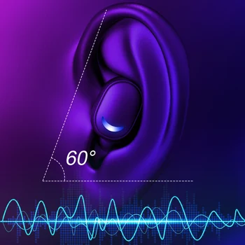 Earbuds, atkārtoti Uzlādējams, Bezvadu 360°Stereo Austiņas Bluetooth saderīgu V5.1 Portatīvo Sporta Austiņas ar Mikrofonu