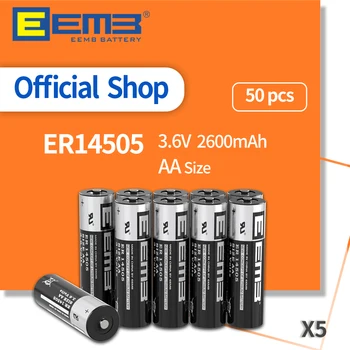 EEMB 50GAB 3.6 V AA Baterijas ER14505 Litija Akumulators 14505 Cell 2600mAh Baterijas Trauksmes signālu Gāzes Skaitītājs, Logu Sensors Mājas Monitors