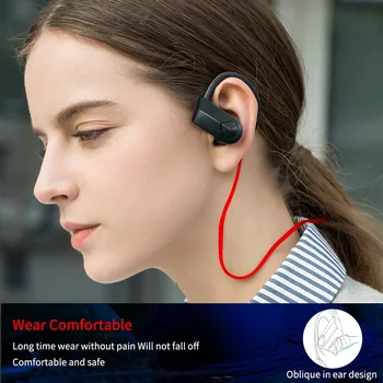 FBYEG Bluetooth Austiņas bezvadu austiņas Bluetooth Sporta austiņas Sweatproof Earbuds Bass Trokšņa slāpēšanas Ar Mic pa tālruni
