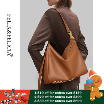 FELIX&FELICIA Rūpnīcas Īstas Ādas Augstas Ietilpības Pleca Soma Augstas Kvalitātes Modes Crossbody Jauno Dizaineru Sieviešu Messenger Bag
