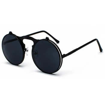 Foršs Retro Gothic Steampunk Brilles Sievietēm, Vīriešiem, Saulesbrilles Laka Spoguļstikla Saulesbrilles Apaļa Apļa Gafas oculos de sol