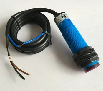 Fotoelektrisks slēdzis E3F-DS10P2 10-30VDC 10cm Sensors M18 PNP NC 3 Vadi difūziem pārdomas centrālās slēdzi