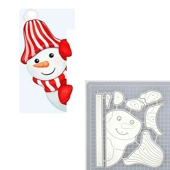 Funny Ziemassvētku Sniegavīrs Metāla Griešanas Mirst Laimīgs Lelle Trafaretu Uz DIY Scrapbooking Kartes Amatniecības Dekoratīvu Reljefu 2020