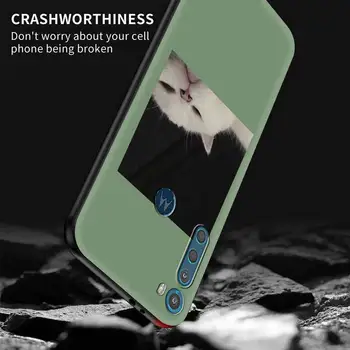 Gadījumā, Motorola Moto G9 Spēlēt Vienu Fusion Plus G8 Jauda Lite Mīksto Segumu Hype G Stylus E6s E7 Tālruni Būtiska Gudrs Jauki Dzīvnieku Kaķis
