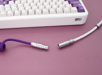 GeekCable Manuāli Pielāgot, Mehāniskā Tastatūra Datu Kabeli GMK Tēma SP Keycap Līnijas Piena Violeta Tips-C, Mini-USB, Micro-USB PH/XH