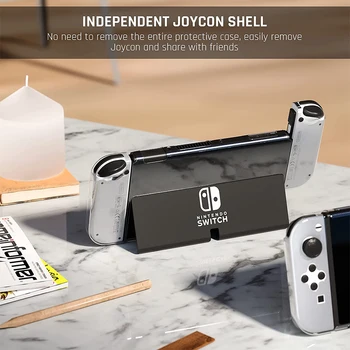 Grūti Aizsardzības Skaidrs, Lietu Vāku Saderīgu Nintendo Slēdzis OLED Mīksto TPU Kristālu Apvalks, lai Pārslēgtos Joycon Ekrāna Aizsargs