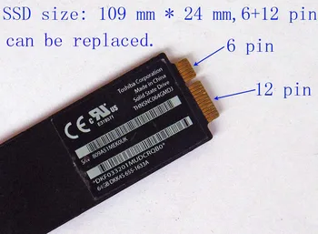 H1111Z Pievienot Uz Kartes M. 2 NGFF SSD 12+6Pin Adapteris Pārvērst Kartes Paplašināšanas Karti Par MacBook Air 2010 2011 A1370 A1369 MC503 MC505