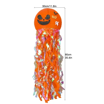 Halloween Dekorēšanai DIY Galvaskausa Ķirbju Papīra Laternām Laimīgs Halovīni Puse Piekārtiem Rotājumi Ir 2021. Ziemassvētku Puse Supplies