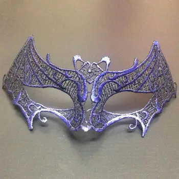 Halloween Jaunas Sievietes Vīrieši Sexy Dzirkstošo Bat Vampīru Mežģīņu Acu Puse Maska Zelta Masku Halloween Kostīmu Ball Iedomātā Maskas