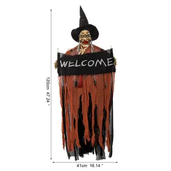 Halloween Karājās Gara Balss Elektriskā Galvaskausa Skelets Spoku Laipni Zīme Šausmu Aksesuārus Haunted House Bar Apdare Izvairīties Šausmu