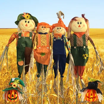Halloween rotājumi scarecrow vidēja gudrs aksesuārus Halloween puse bārs haunted house lauku jack-o-laternas