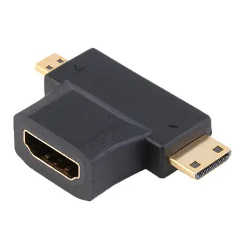 HDMI-saderīgam Sieviešu, Vīriešu, Mini HDMI-saderīgam Tips C + Vīriešu Micro HDMI-saderīgam Tips Adapteris adapteris Audio un Video