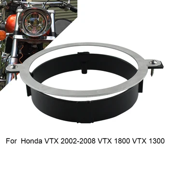Honda VTX 2002-2008 VTX 1800 VTX 1300 Motociklu LED 5.75 Collu priekšējo Lukturu Melnās Montāžas Kronšteins Gredzens
