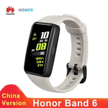 Huawei HONOR Band 6 Ķīna Versija Sirds ritma Monitors Skatīties Smartwatch Asins Skābekļa Fitnesa Smart Aproce Ūdensizturīgs Aproces