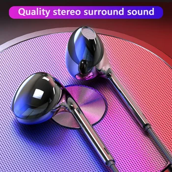 In-ear Bass Stereo Mobilo Vadu Austiņas 3.5 mm Smart Tālrunis, Sporta Earbuds par Huawei vivo Xiaomi Vadu Austiņas ar Mikrofonu