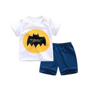 Ir 2021. Jauno Vasaras Kokvilnas Karikatūra Bērnu Apģērbu Komplekts 0-6 Gadu Bērnu Apģērbu Komplekti Zēniem Apģērbi Meitenēm Apģērbi T-sūdi+Bikses Uzvalks