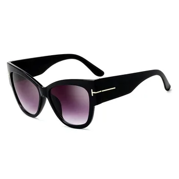 Ir 2021. Jaunā Sieviešu Modes Big Cat Eye Saulesbrilles Dāmas Luksusa Zīmolu Trending T-veida personības brilles UV400