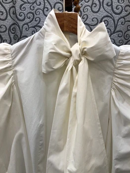 Ir 2021. jaunā sieviešu modes tauriņu mezgloti puff piedurknēm plecu paraustīšana pils pārspīlēti krekls, krekls 1104