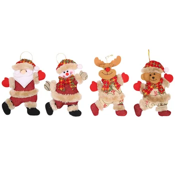 Ir 2021. Laimīgu Jauno Gadu, Ziemassvētku Rotājumi DIY Xmas Dāvanas Santa Claus, Sniegavīrs Koka Kulons Lelle Pakārt Rotājumi Mājās Noel Natal