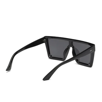 Ir 2021. Lielgabarīta Saulesbrilles Sieviešu Liels Rāmis Laukumā Flat Top Kniežu Slīpums Lēcu, Saules Brilles Sieviešu, Vīriešu Vintage Spogulis Toņos UV400