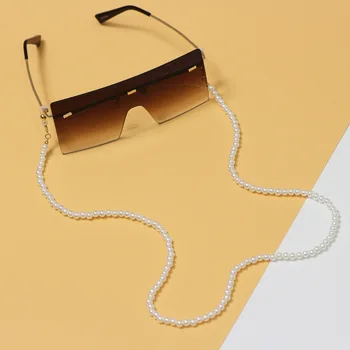 Ir 2021. Modes Lasīšanas Brilles, Zelta Ķēdes Sievietēm Metāla Saulesbrilles Auklas Moderns Sieviešu Pērle Fāzēm, Brilles, Briļļu Ķēdes