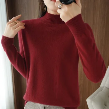 Ir 2021. Rudens Jaunās Sieviešu augstu uzrullētu apkakli Vilnas Sieviešu Džemperi Modes Jersey Sieviešu Ziemas Džemperis Džemperis Sievietēm