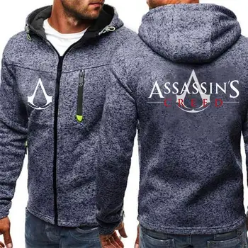 Ir 2021. Rudens Ziemas Assassin s Creed Drukāt Sporta Vīriešu Džemperis ar garām Piedurknēm Aukliņu Gadījuma Vīrieši, Hoodies Modes Rāvējslēdzēju Jaka