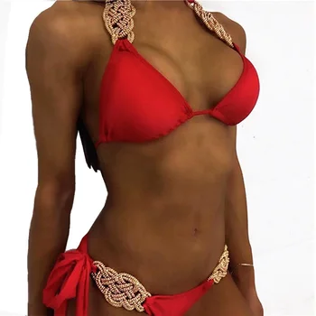 Ir 2021. Sexy Pavada Trikotāžas Bikini Sieviešu Peldkostīmi Sieviešu Peldkostīms Divus gabalus, Bikini komplekts Brazīlijas Bather High Cut peldkostīms Peldēt