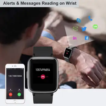Ir 2021. Smart Skatīties IP68 Ūdensnecaurlaidīga Fitnesa Tracker Skatīties ar Pedometrs Sirds ritma Monitors Miega Tracker Smartwatch iPhone
