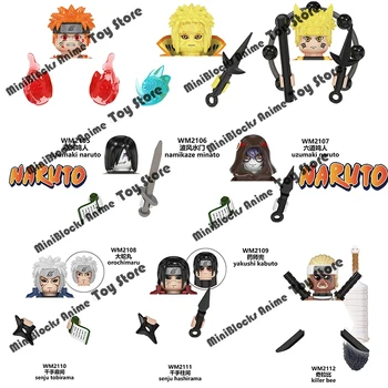 Japāņu Anime Naruto Bloki Ninja Darbību Attēls Celtniecības Bloki, Ķieģeļu Skaitļi Galvas KM Izglītības Rotaļlieta Bērniem, Dāvanu WM6106