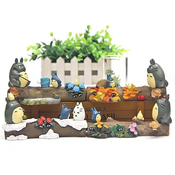 Japāņu Anime Totoros Modeļus, Miniatūras Četri Gadalaiki Bagāžnieka Ziedi Sezonas Skatuves Figūriņas Galda, Ziemassvētku Rotājumi, Amatniecības