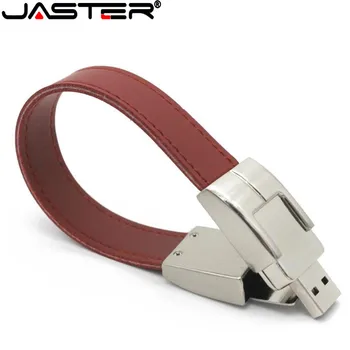 JASTER Modes Radošo Ādas Rokas, USB 2.0 Flash Drive 32gb Ādas un Metāla Keychain 16gb 64gb Pildspalvu Flash Drive, Memory Stick