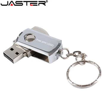 JASTER USB 2.0 Metāla Atslēgu piekariņi USB Flash Drive 16GB 32GB 64GB Pendrives 4GB 8GB reālās spējas Pen Drive usb stick klienta logo
