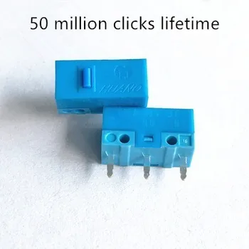 Jaunas Ielidošanas sākotnējā Huano blue shell blue dot Peli mikro slēdzis mikro pogas 50 miljoniem klikšķu dzīves zelta sakausējuma slēdzējs