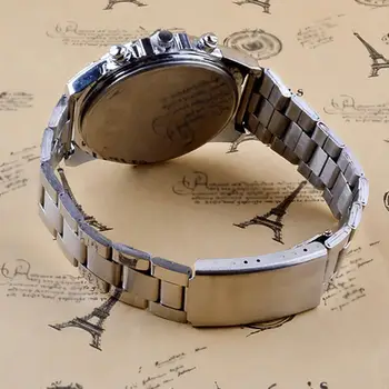Jaunas Uzņēmējdarbības Skatīties Vīriešu Pulkstenis Retro Dizaina Tērauda Band Sakausējuma Kvarca rokas Pulkstenis luksusa Vīriešu Pulksteņi Pulksteni Classic