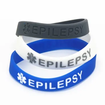 Jauni 1GAB Epilepsija, Silikona Aproces, Medicīnas Brīdinājuma Avārijas Gadījumā, ja ir Epilepsija, Silikona Aproce Armband Māsa Aproces Dāvanas SH141