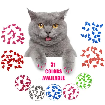 Jauno MODES krāsains Kaķis/Suns Nagu Caps mīksto kaķu/suņu Nagiem Mīkstas Ķepas 20 GAB./daudz ar bezmaksas Līmi Līmi Izmērs XS S M LGift par mājdzīvnieku