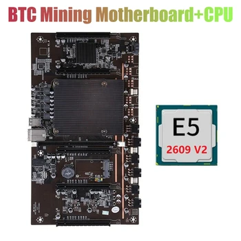 JAUNS-BTC Ieguves X79 Pamatplates H61+E5 2609 V2 CPU 5X PCI-E 8X LGA 2011 DDR3 Atbalstu 3060 3080 GPU, lai BTC Miner Ieguves