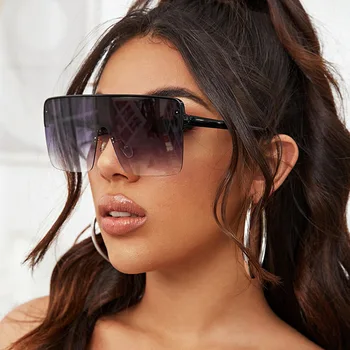 Jauns Laukums Lielgabarīta Saulesbrilles Vīriešiem Ir 2021. Plus Lieluma Saules Brilles Sievietēm, Lieliem, Daļēji bez apmales Sieviešu Brilles UV400 Gafas Del Sol Mujer