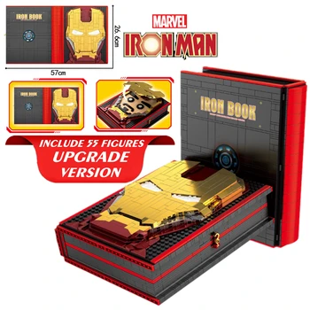 Jaunu 2600PCS 52 Mini Lelles Brīnums Avengers Ironman Zirnekļcilvēka Varoņi Displejs Grāmatas Idejas Skaitļi Celtniecības Bloki, Ķieģeļi, Rotaļlietas, Dāvanas,