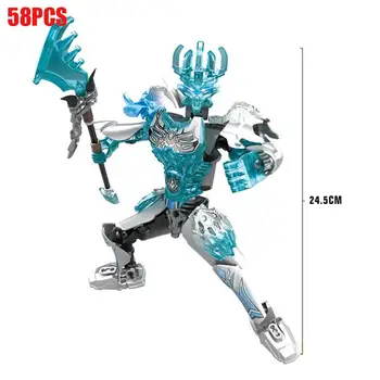 Jaunu Bionicle Uzstādīt Ekimu Ar Msdk Maker Skaitļi 613-1 Celtniecības Bloku Rotaļlietu Komplekts Zēns Saderīgu, Visu Marku Bionicle 71312
