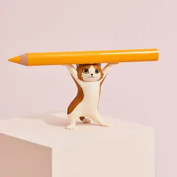 Jaunu Cute Kaķi Pildspalvu Turētājs Zārku Cat Doll Dekoratīvi Plastmasas Austiņas Atbalsta Kaķēns Lelle Rotājumu Mājas Dekorēšanas Piederumi