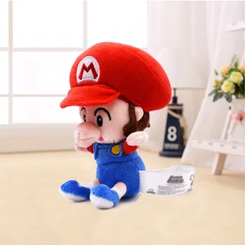 Jaunu Cute Klasisko Spēli Super Mario Bērnu Luigi Mario Plīša Pildījumu Rotaļlietas Lelle, Lai Bērniem, Bērniem Dāvanu 13cm