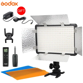 Jaunu Godox LED 308W II 5600K White LED Tālvadības pults Profesionāla Video Studija Gaismas + AC Adapteris karstā pārdošanas